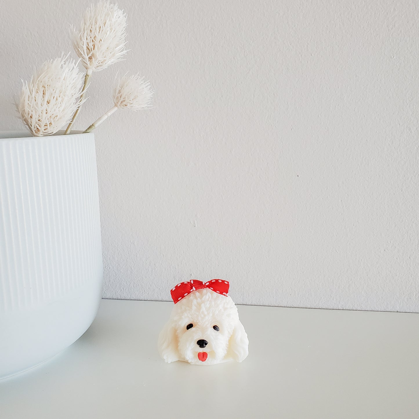 Small Poodle Head Candle