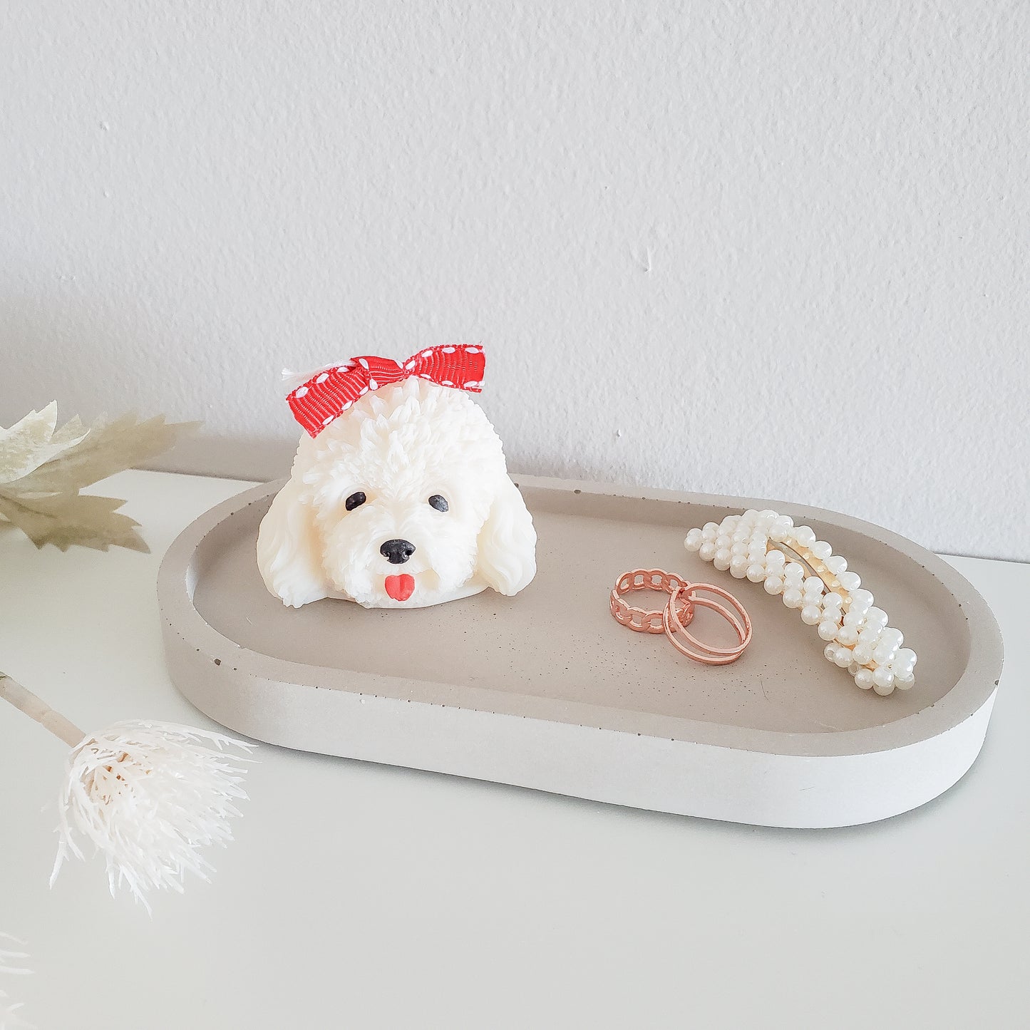 Small Poodle Head Candle