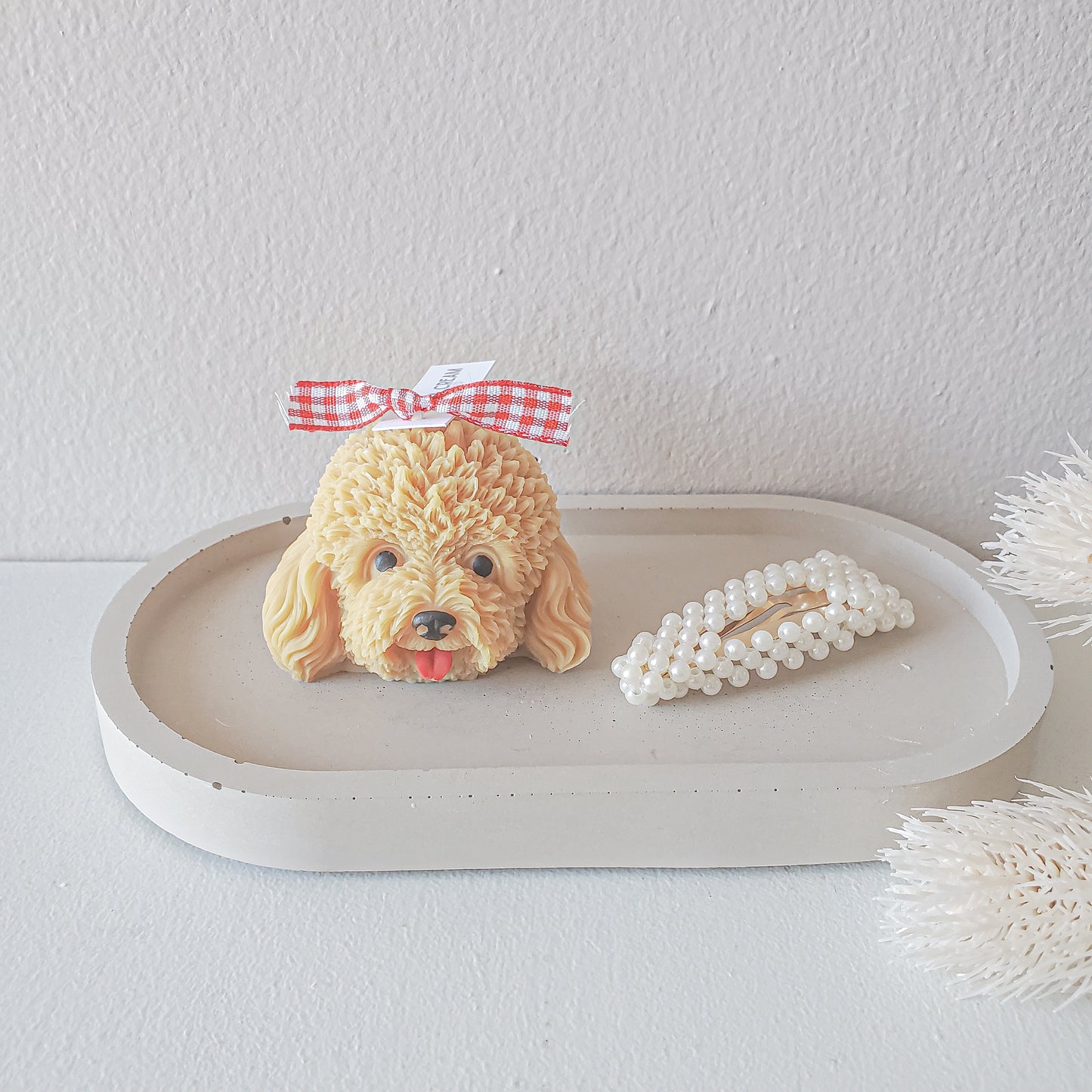 Small Poodle Head Candle