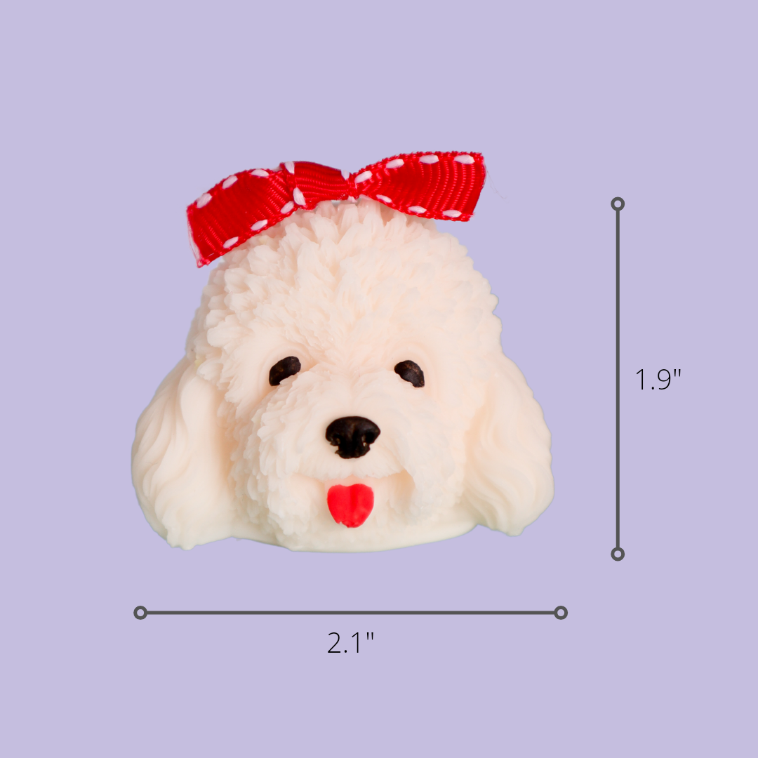 Small Poodle Head Candle