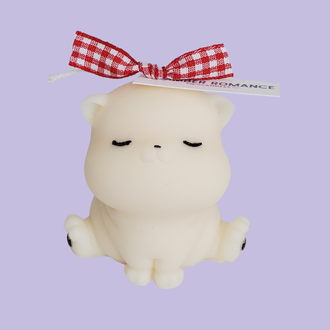 Small Chubby Cat Candle