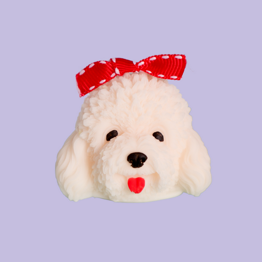 Small Poodle Head Candle